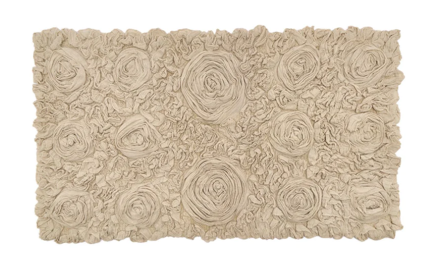 Tappeto bagno rose beige - 60x130 - nuvole di stoffa